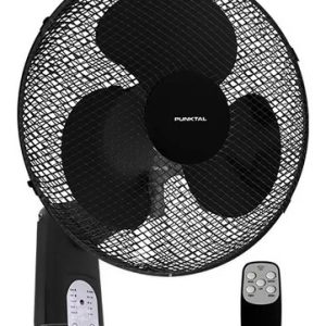 Ventilador De Pared Punktal Pk-422 Negro Con 5 Aspas 40cm De Diámetro