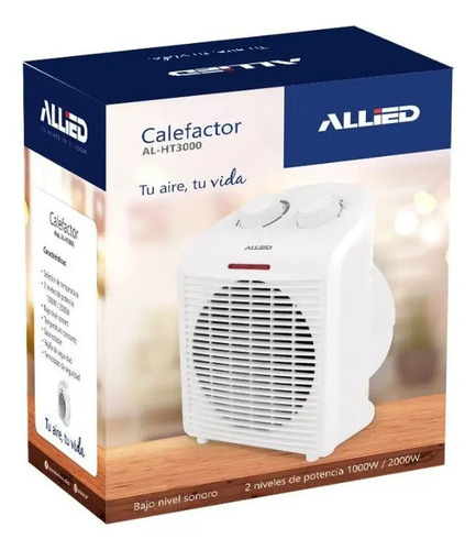 Caloventor Allied Al-ht3000 2000w Blanco Con Termostato - Imagen 4