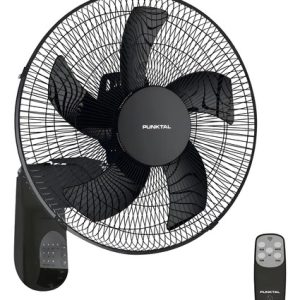 Ventilador De Pared Punktal Pk-422 Negro Con 5 Aspas 40cm De