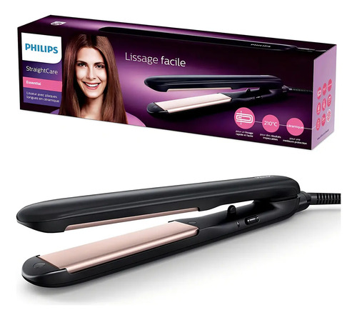 Planchita De Pelo Philips Essential Hp8321 Negra Y Plateada Negro/plateado - Imagen 4