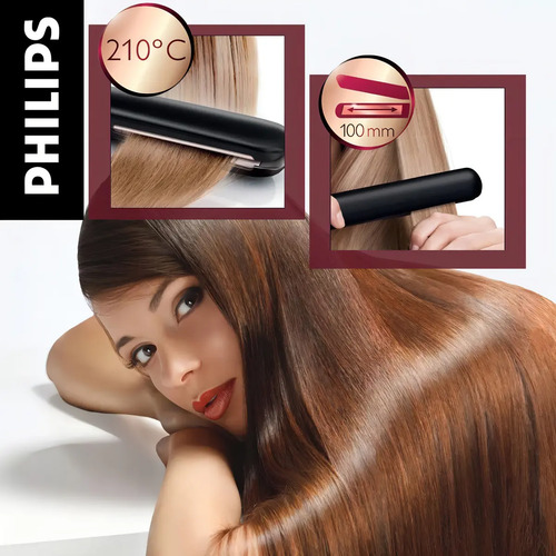 Planchita De Pelo Philips Essential Hp8321 Negra Y Plateada Negro/plateado - Imagen 5