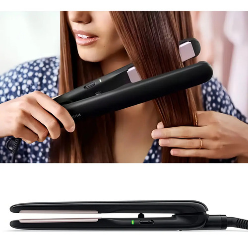 Planchita De Pelo Philips Essential Hp8321 Negra Y Plateada Negro/plateado - Imagen 6