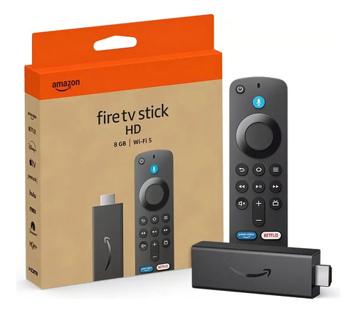 Amazon Fire Tv Stick Hd Streaming Media Player 8gb Color Negro Con Adaptador 110/220 Volts De Voz