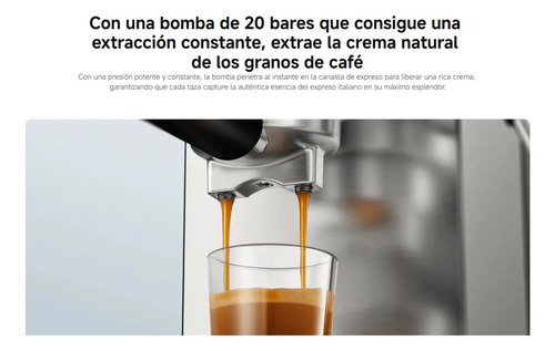 Cafetera Xiaomi Espresso Semi-automática 20 Bares 1350w Acero Inoxidable 0.9l Espumador Profesional Compacta - Imagen 7