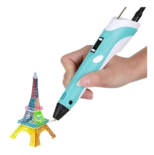 Lapiz 3d Impresora Lapicera Lcd Base + Filamentos Rosa - Imagen 3