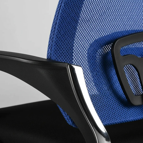 Silla De Oficina Ezri Mesh Con Posabrazos Azul - Imagen 4
