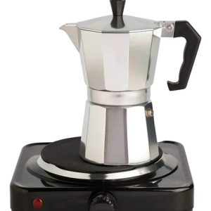 Cafetera Italiana De Aluminio 3 Tazas Mango Plastico