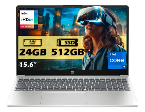 Notebook Hp 15-fd0557nr 15,6' Fhd 512gb Ssd / 12gb I7-1255u W11 - Silver Plateado - Imagen 6