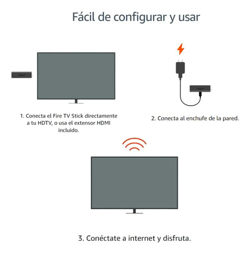 Amazon Fire Tv Stick Hd Streaming Media Player 8gb Color Negro Con Adaptador 110/220 Volts De Voz - Imagen 11