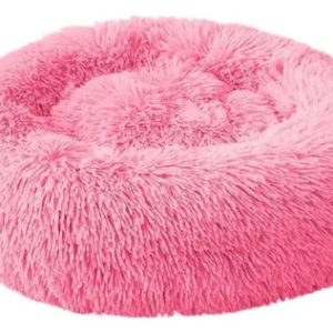 Cama Cucha Puff Redondo 60cm De Felpa P/ Mascotas Talle L
