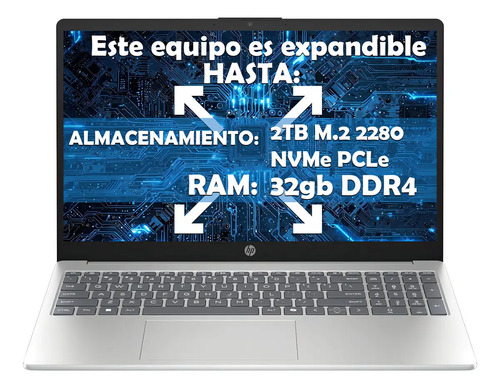 Notebook Hp 15-fd0557nr 15,6' Fhd 512gb Ssd / 12gb I7-1255u W11 - Silver Plateado - Imagen 5