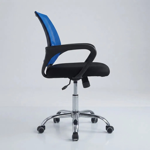 Silla De Oficina Ezri Mesh Con Posabrazos Azul - Imagen 5