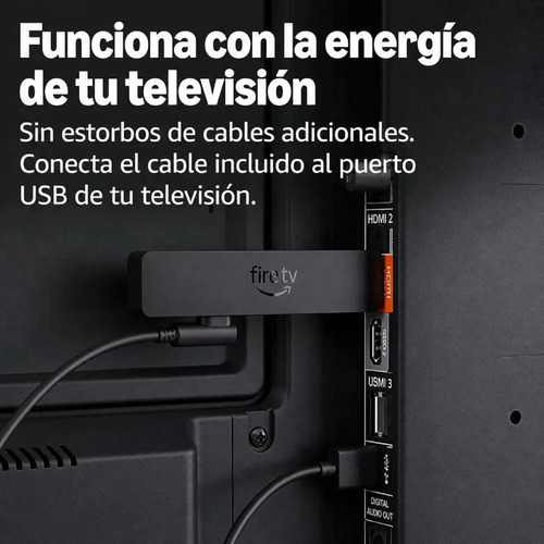 Convertidor A Smart Tv Amazon Fire Tv Stick Hd 2026, 8gb, Co Negro Si - Imagen 3