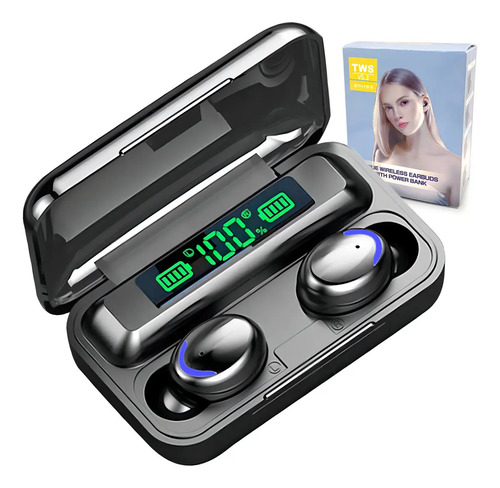 Auriculares Bluetooth F9-5 F9 Negro - Imagen 2