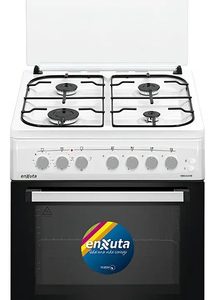 Cocina Enxuta Combinada 4 Hornallas Inoxidable Gas Eléctrica