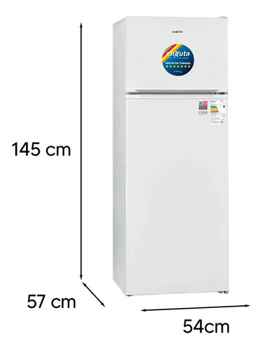 Refrigerador Enxuta Frio Humedo 213 Lts Renx14-215fhw Blanco - Imagen 3