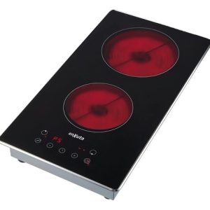 Anafe Vitrocerámica Enxuta Touch 2 Hornallas Negro Empotrabl