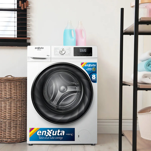 Lavarropas Automático Enxuta 8kg Inverter 1400rpm Frontal Blanco - Imagen 2