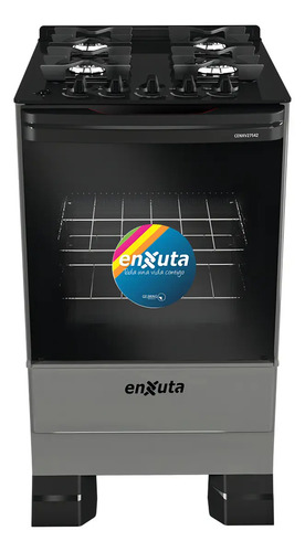 Cocina Multigas Enxuta Cenxv27542t 4 Hornallas Con Grill Gri