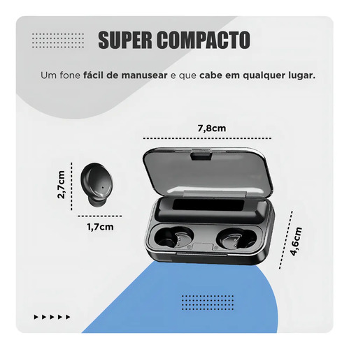Auriculares Bluetooth F9-5 F9 Negro - Imagen 7