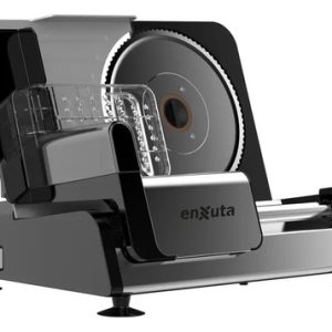 Cortadora De Fiambres Enxuta Negra Con Disco De 22 Cm Y Grosor Ajustable Negro