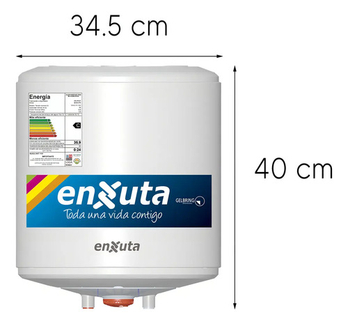 Termotanque Eléctrico Enxuta 15L Blanco Clase C Modelo Tenx2115-1 - Imagen 4
